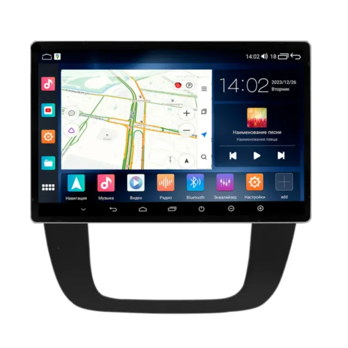 Магнитола для Chevrolet Silverado, Tahoe 2007-2014 черная мат Parafar на Андроид 13.0 PF041T2LUX113u2kAIR