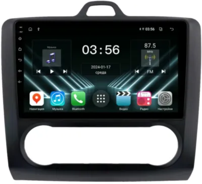 FarCar для Ford Focus, Mondeo, C-Max, Galaxy на Android (DX004/3283M черная климат)