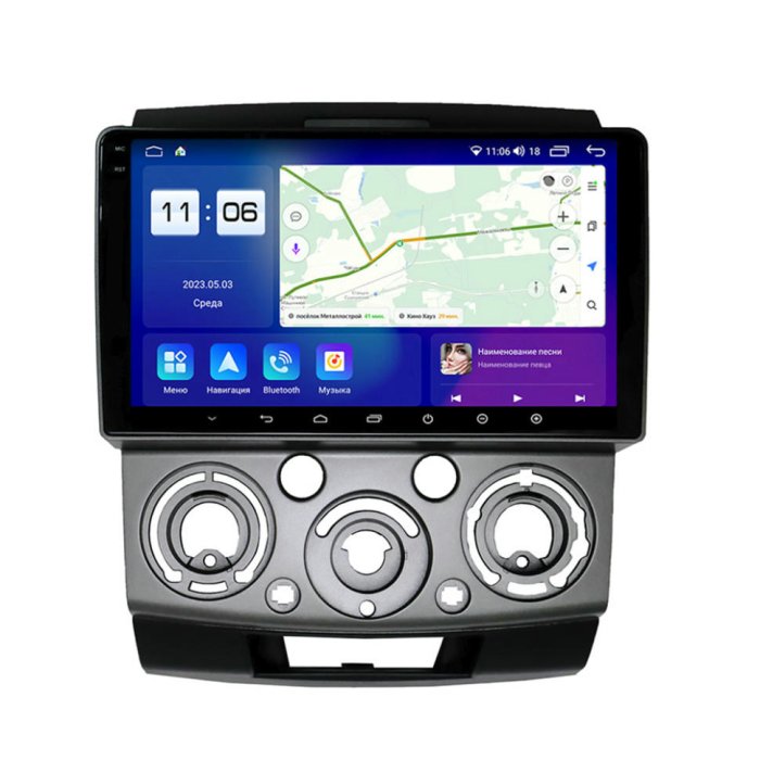 Магнитола для Ford Ranger 2006-2010/Mazda BT-50 2006-2010 Parafar на Андроид 13.0 PF090LUX1U2K
