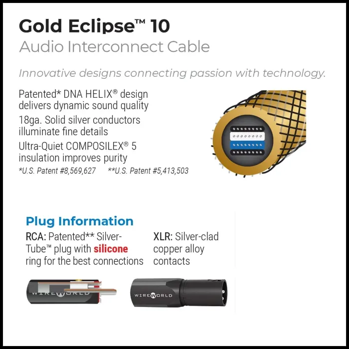 Wireworld Gold Eclipse 10 Interconnect Pair (GEI1.0M-10) 1.0m