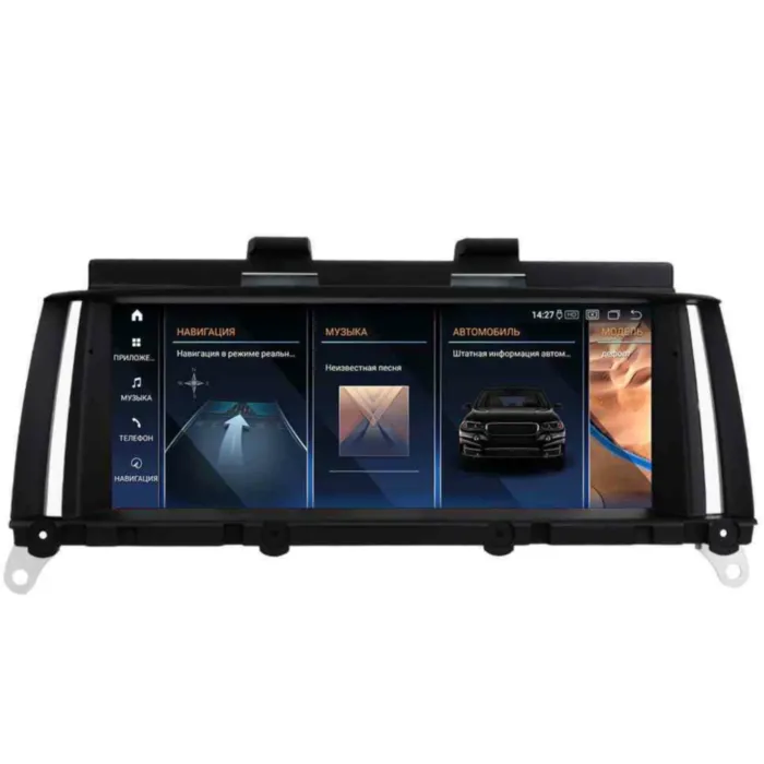 Магнитола для BMW X3 / X4 серия кузов F25 / F26 2014-2017 NBT Parafar (cо встроенным модулем для подключения камер 360) матрицей 8.8" на Android 14.0 PF5223IXU360