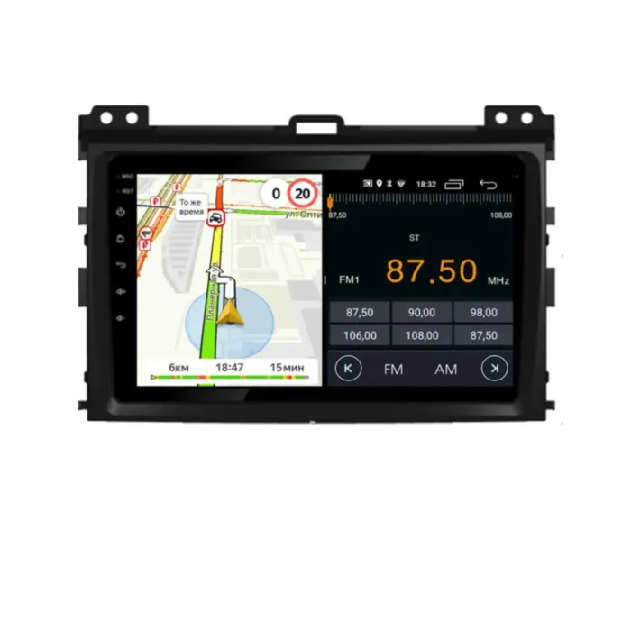 Магнитола для Toyota Land Cruiser Prado 120 2002-2009 Parafar на Андроид 14.0 PF456THD