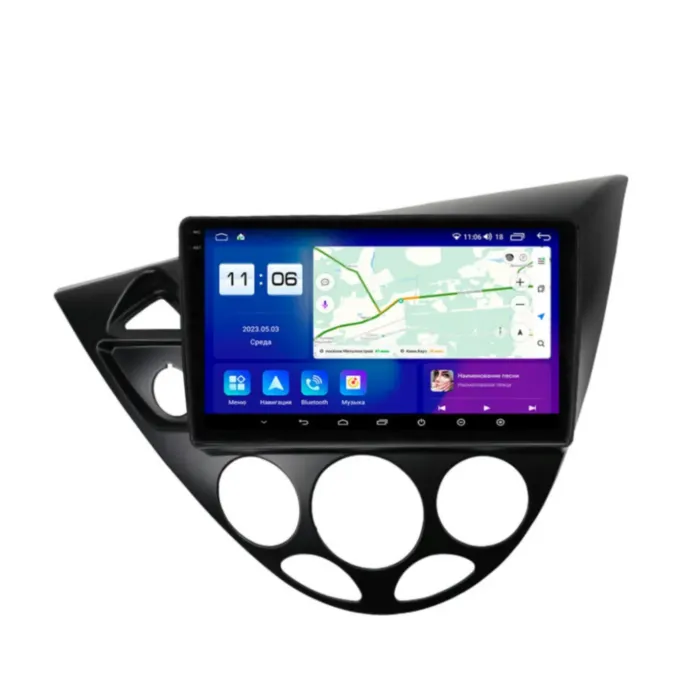 Магнитола для Ford Focus 1998-2005 Parafar (cо встроенным модулем для подключения камер 360) на Андроид 13.0 PF882LUX1U2K360