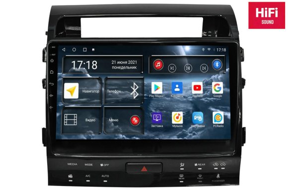 RedPower 75203 Split Hi-Fi для Toyota Land Cruiser 200 11-поколение (2010-2012) с климат-контролем на магнитоле