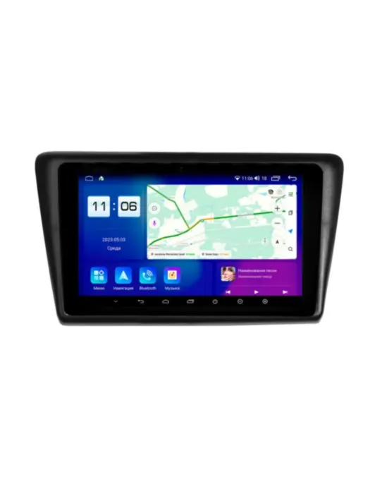 Магнитола для Skoda Rapid 1, 1 рест 2012-2020 глянцевая Parafar (cо встроенным модулем для подключения камер 360) на Андроид 13.0 PF943T2U2K360