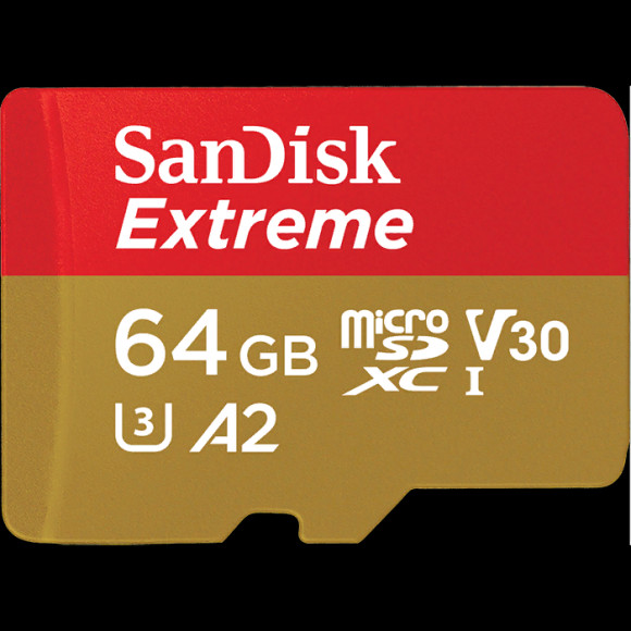 SanDisk Extreme MicroSD 64Gb 160mb/s UHS-I U3 +adapt
