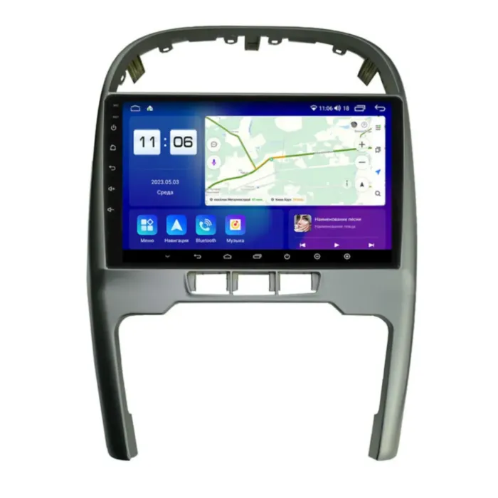 Магнитола для Chery Tiggo 3 2014-2016 цвет Серебро Parafar (cо встроенным модулем для подключения камер 360) на Андроид 13.0 PF958U2K360