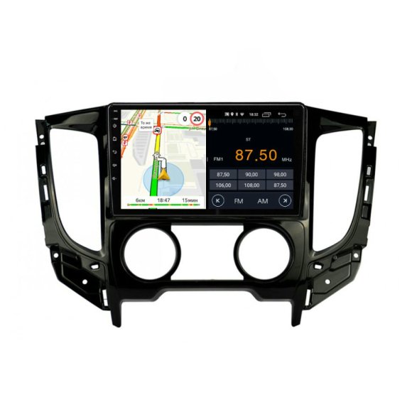 Магнитола для Mitsubishi Triton Manual Ac, Uv Black Parafar на Андроид 13.0 PF168FHD-AC