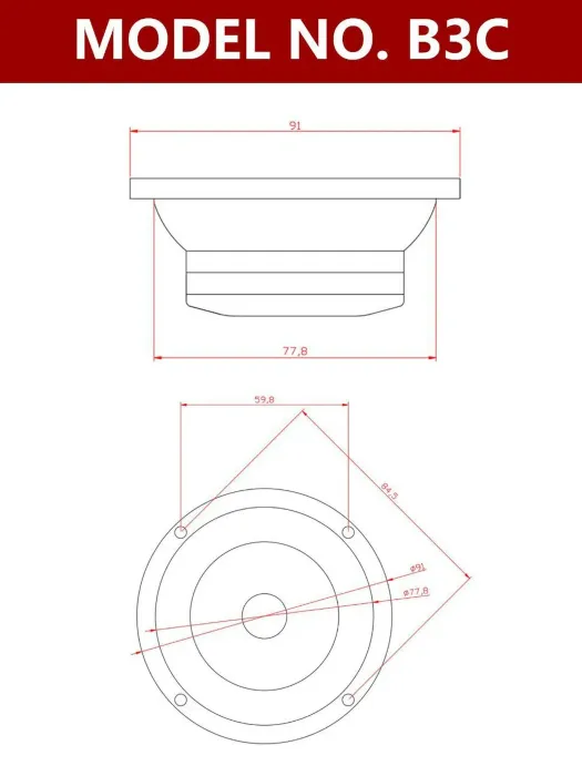 Широкополосный динамик RedPower B3C PRO (Toyota, Lexus, Subaru)