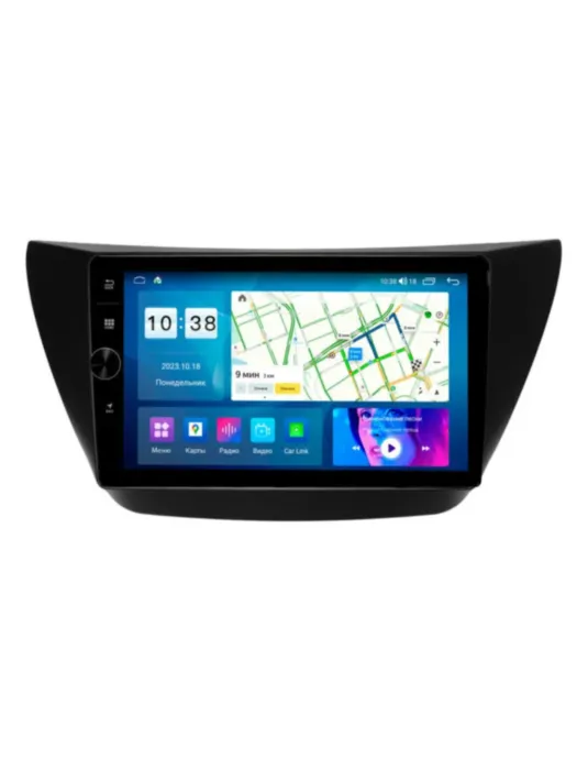 Магнитола для Mitsubishi Lancer IX 2000-2010 черная Parafar на Андроид 12.0 PF950T2LUX1FHDAV