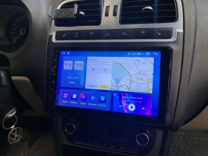 Магнитола для Volkswagen Polo 2009-2020 Parafar на Андроид 14.0 PF968THD