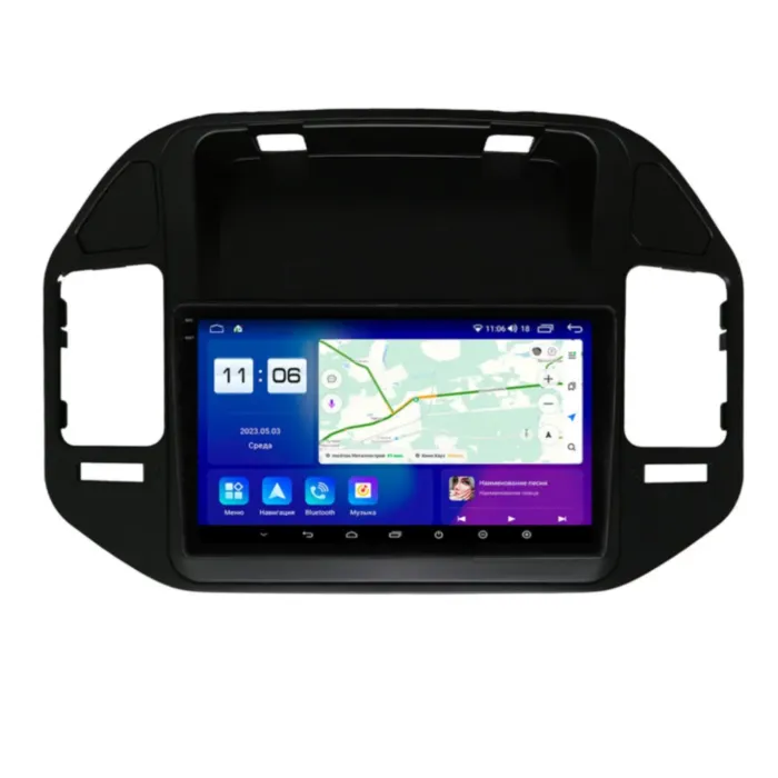 Магнитола для Mitsubishi Pajero 3 1999-2006 Parafar (cо встроенным модулем для подключения камер 360) на Андроид 13.0 PF228U2K360