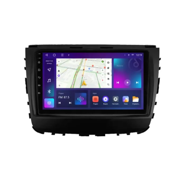 Магнитола для SsangYong Rexton 2017+ черная матовая Parafar на Андроид 12.0 PF356T2LUX1RGu