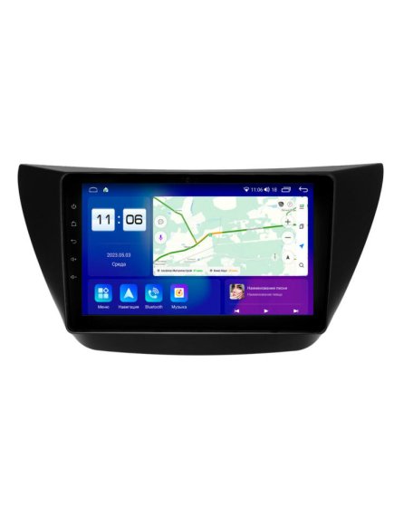 Магнитола для Mitsubishi Lancer IX 2000-2010 черная Parafar на Андроид 10.0 PF950T2LUX1Lite