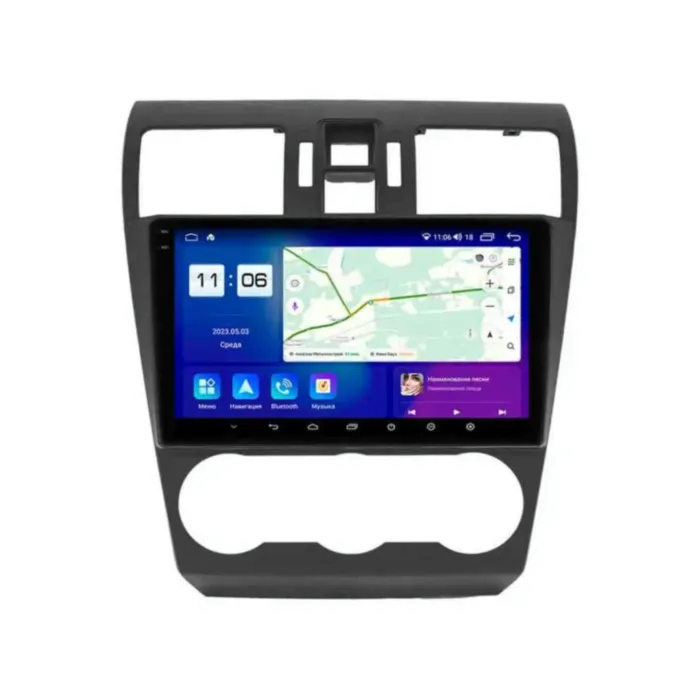 Магнитола для Subaru Levorg 2014-2017 черная Parafar (cо встроенным модулем для подключения камер 360) на Андроид 13.0 PF529T2U2K360