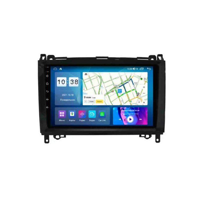 Магнитола для Mercedes B200/Vito/Viano/B класс/Sprinter/Crafter B200 Parafar матовая на Андроид 13.0 PF068T2LUX1UHD