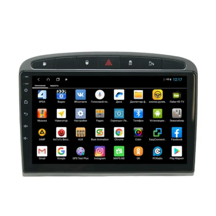 Магнитола для Peugeot 308 и 408 2010-2017 черная Parafar (cо встроенным модулем для подключения камер 360) на Андроид 13 PF081XHD360-B