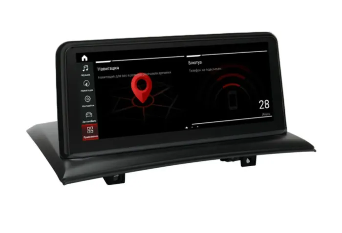 Магнитола для BMW X3 серия кузов E83 2004-2010 original no monitor / offer iDrive с IPS матрицей 10.25" 1280*480 Parafar на Андроид 12.0 PF6283i6 / 128