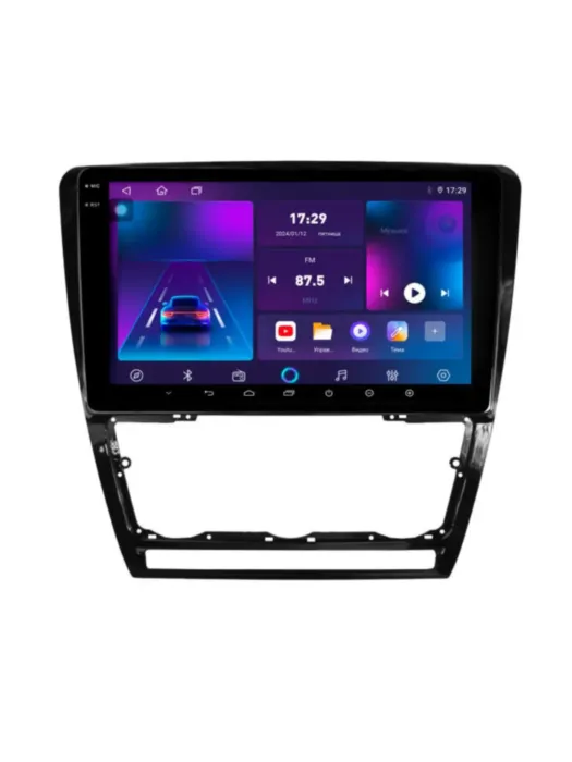 Магнитола для Skoda Octavia A5 2004-2013 (вставки климата глянцевые) Parafar на Андроид 13.0 PF005T2LUX1RN2K