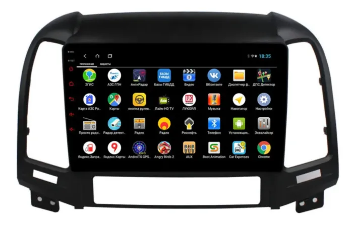 Магнитола для Hyundai Santa Fe 2 2009-2011 Parafar (cо встроенным модулем для подключения камер 360) на Андроид 13 PF208LUX1XHD360