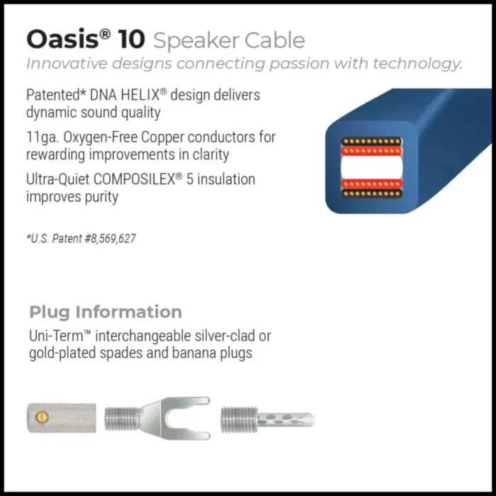 Wireworld Oasis 10 Biwire Speaker Cable 3.0m Pair