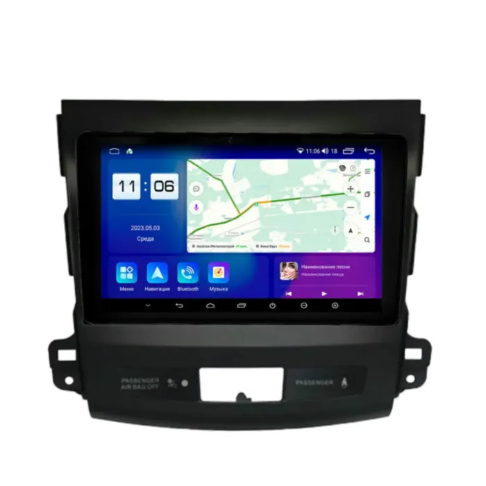 Магнитола для Mitsubishi Outlander XL 2006-2012 Parafar (cо встроенным модулем для подключения камер 360) на Андроид 13.0 PF056LUX1U2K360