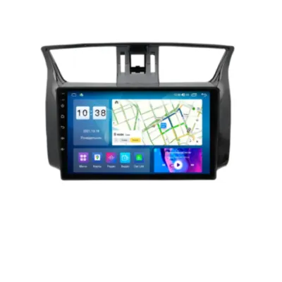 Магнитола для Nissan Sylphy, Sentra 2012-2019 глянцевая черная с отверстием под воздуховоды Parafar на Андроид 13.0 PF875T1MHD