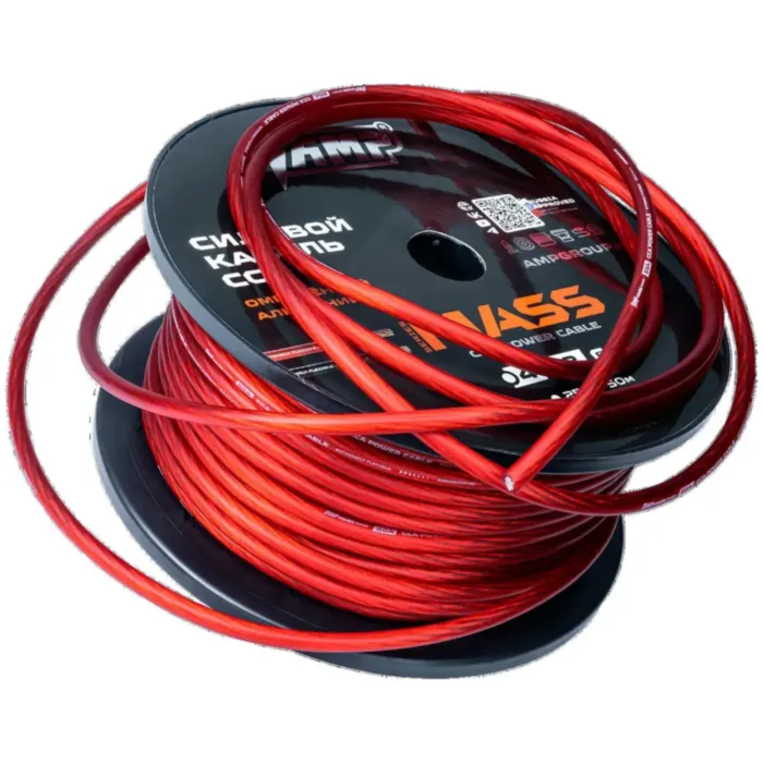 AMP MASS 8Ga CCA Extremely flexible Красный алюминий