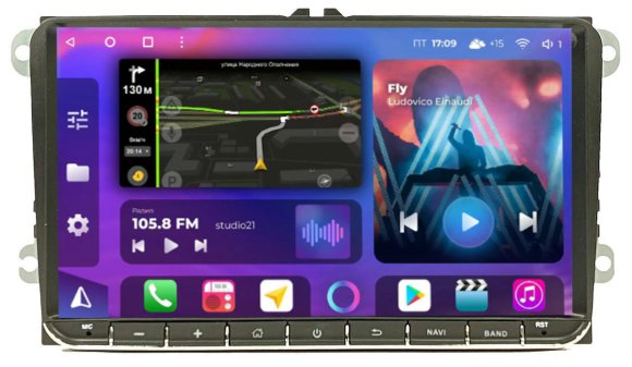 FarCar XL836 для Volkswagen, Skoda Universal на Android 13 (6GB/128GB/DSP/IPS/BT/WiFi/4G)