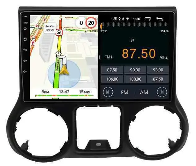 Магнитола для Jeep Wrangler 2015-2017 Parafar на Андроид 14.0 PF099MRG