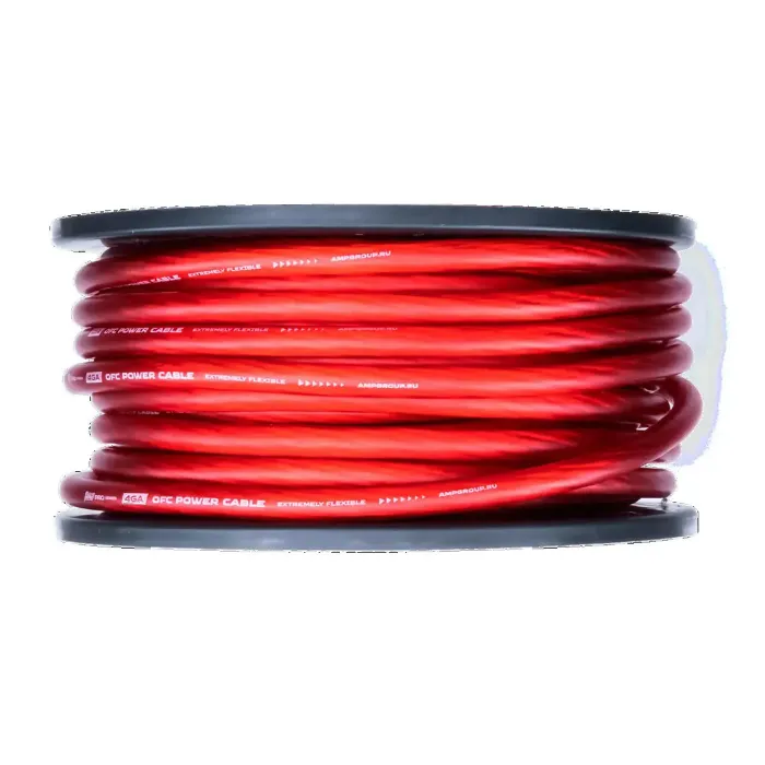 AMP PRO 4Ga OFC Extremely flexible Красный медь 100%