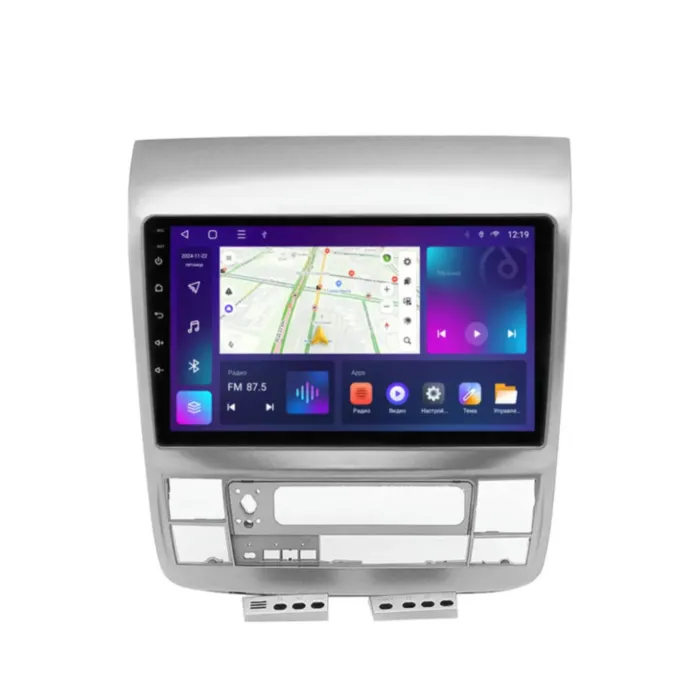 Магнитола для Toyota Alphard 2003-2007 серебристая, правый руль, высокая пкомплектация Parafar (cо встроенным модулем для подключения камер 360) на Андроид 13.0 PF597LUX1RNP360