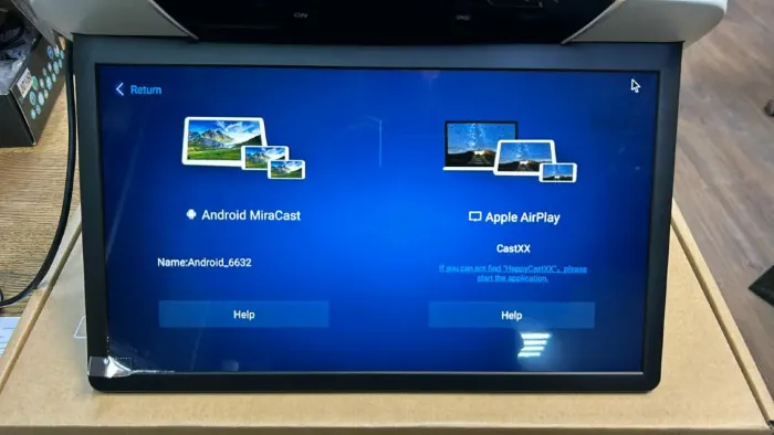 Моторизированный потолочный монитор Parafar 15,6", для Mercedes V-class Android 9.0, 3+32Гб, с кабелем USB/TF/HDMI, серый цвет PFTech156Merc