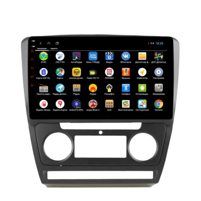 Магнитола для Skoda Octavia A5 2004-2013 черная Parafar на Андроид 14.0 PF005BTHD