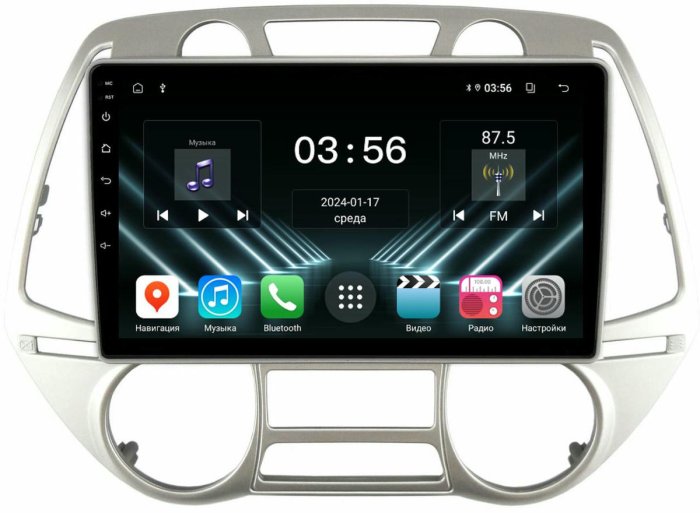 FarCar для Hyundai i20 на Android (DX3244M климат)