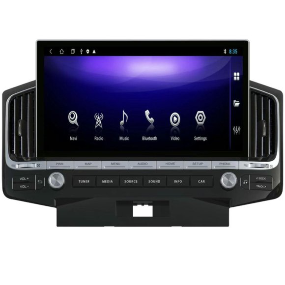 Магнитола для Toyota Land Cruiser 200 2008-2015 память 6/128 Гб экран 13" встроенный 360 опция Parafar на Андроид 14.0 PF381L13T2