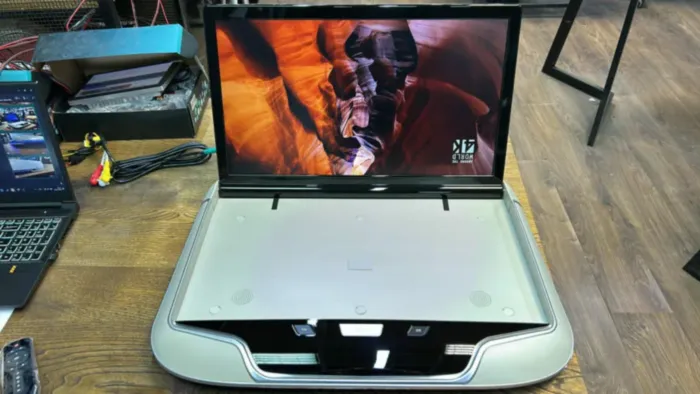 Потолочный монитор Parafar 21,5", Android 9.0, 3+32Гб, с кабелем USB/TF/HDMI, серый цвет PFTech215grey