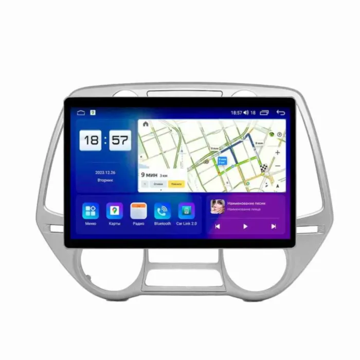 Магнитола для Hyundai i20 2009-2012 климат Parafar (cо встроенным модулем для подключения камер 360) на Андроид 13.0 PF566LUX111u2kAIR360