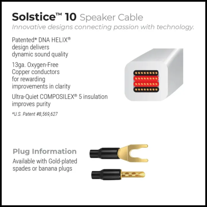 Wireworld Solstice 10 Speaker Cable Pair (SOS3.0MB-10) 3.0m