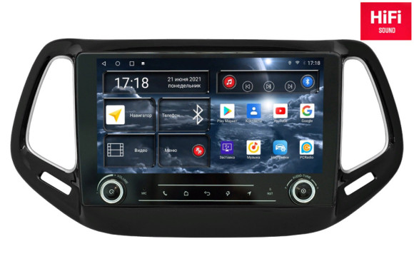 RedPower K75315 Hi-Fi для Jeep Compass 2-поколение с маленьким дисплеем (09.2016-н.в)