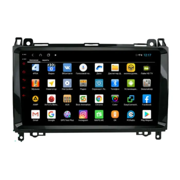 Магнитола для Mercedes B200 / Vito / Viano / B класс / Sprinter / Crafter B200 Parafar глянцевая (cо встроенным модулем для подключения камер 360) на Андроид 13.0 PF068T1LUX1XHD360