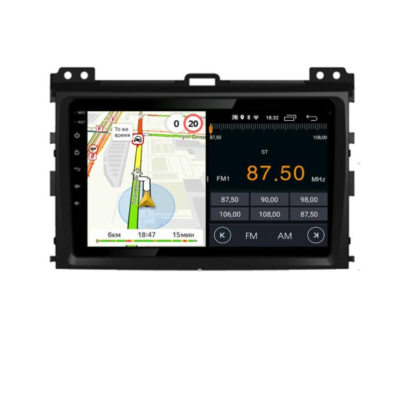 Магнитола для Toyota Land Cruiser Prado 120 2002-2009 Parafar на Андроид 13.0 PF456RNF