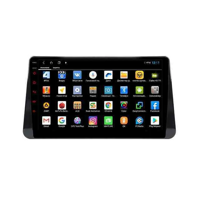 Магнитола для Nissan Juke 2017+ черная глянцевая Parafar на Андроид 14 PF790T2THD