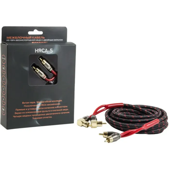 AMP HRCA-5 Межблочный кабель-медь+2 экрана (5м)