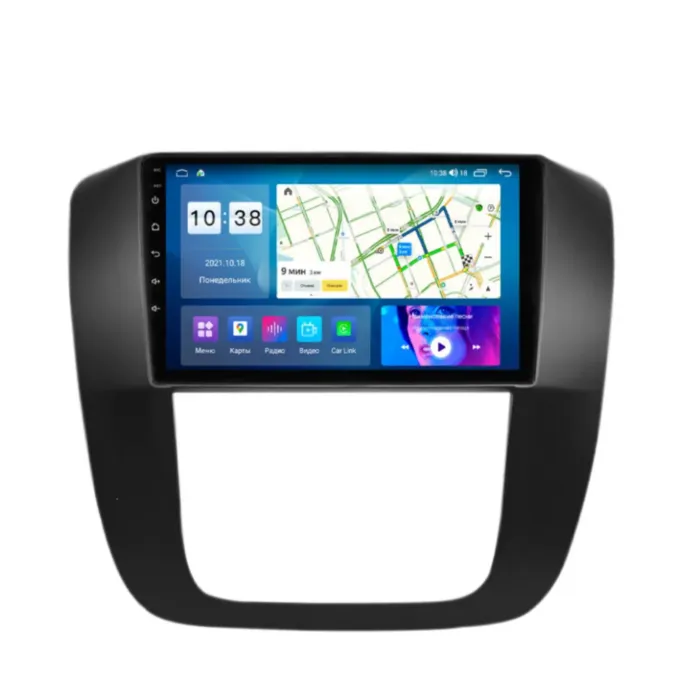 Магнитола для Chevrolet Silverado, Tahoe 2007-2014 черная мат Parafar на Андроид 14.0 PF041T2LUX1THD