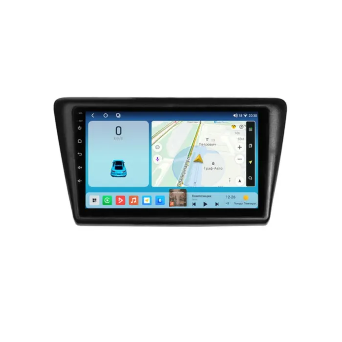 Магнитола для Skoda Rapid 1, 1 рест 2012-2020 глянцевая Parafar на Андроид 14.0 PF943T1LUX1THD