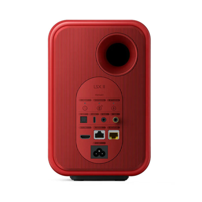 KEF LSX II Lava Red + S1 Floor Stand
