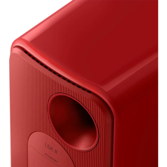 KEF LSX II Lava Red + S1 Floor Stand