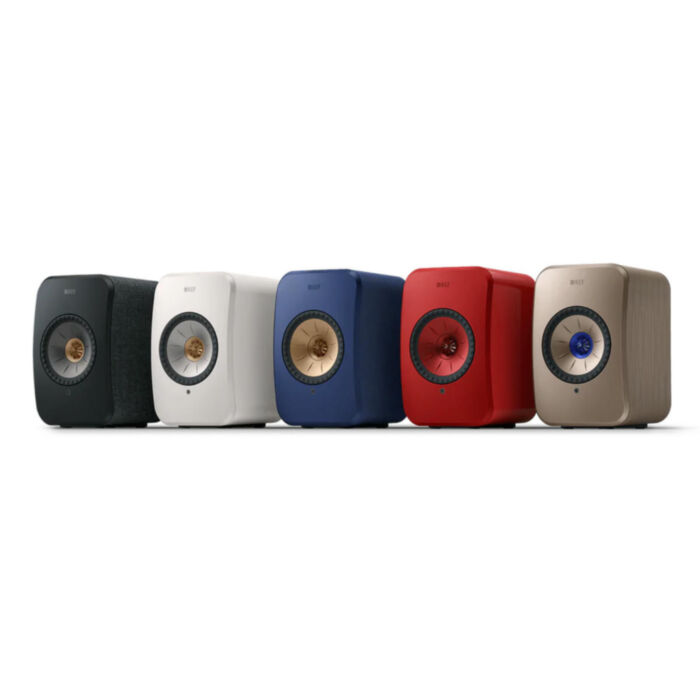 KEF LSX II Lava Red + S1 Floor Stand