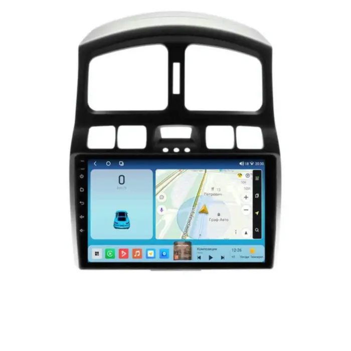 Магнитола для Hyundai Santa Fe 2000-2006 Parafar на Андроид 14.0 PF461THD